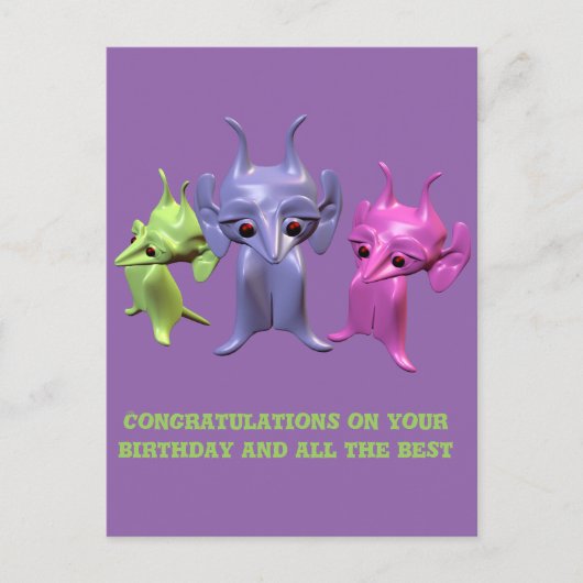 Carte Postale Petits Martiens (Devant)