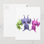 Carte Postale Petits Martiens (Devant / Derrière)