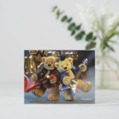 Carte Postale Petits ours : Duo de guitare (Debout devant)