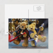 Carte Postale Petits ours : Duo de guitare (Devant / Derrière)