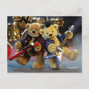 Carte Postale Petits ours : Duo de guitare