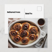 Carte Postale petits pains collants dans le plat (Devant / Derrière)