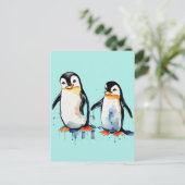 Carte Postale Petits pingouins mignons (Debout devant)