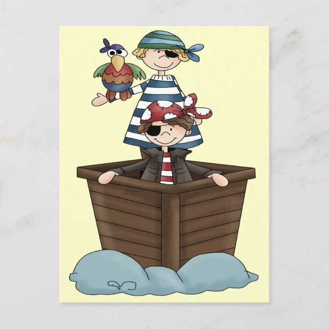 Carte Postale Petits pirates (Devant)