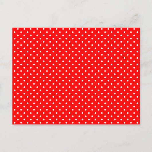 Carte Postale Petits points rouges et blancs (Devant)