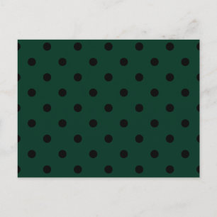 Carte Postale Petits Pois - Noir sur Vert foncé