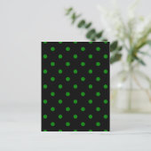 Carte Postale Petits Pois - Vert sur Noir (Debout devant)