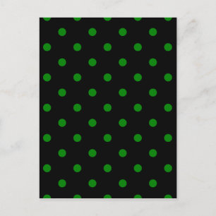 Carte Postale Petits Pois - Vert sur Noir