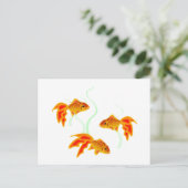 Carte Postale Petits Poissons Dorés (Debout devant)