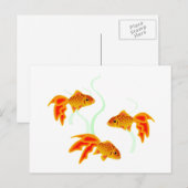 Carte Postale Petits Poissons Dorés (Devant / Derrière)