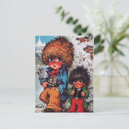 Carte Postale Petits Poulbots (Debout devant)