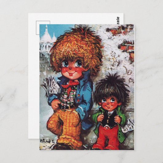 Carte Postale Petits Poulbots (Devant / Derrière)