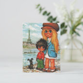 Carte Postale Petits Poulbots Tour Eiffel (Debout devant)