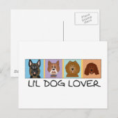 Carte Postale Petits T-shirts et cadeaux d'amoureux des chiens (Devant / Derrière)