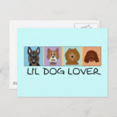 Carte Postale Petits T-shirts et cadeaux d'amoureux des chiens (Devant / Derrière)