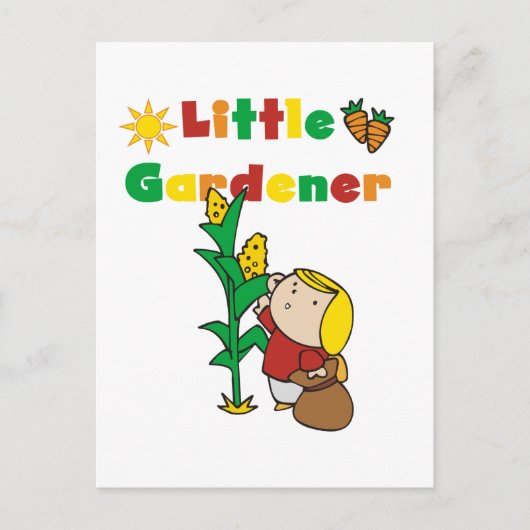 Carte Postale Petits T-shirts et cadeaux de jardinière de fille (Devant)