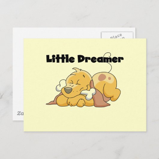 Carte Postale Petits T-shirts et cadeaux de rêveur de chien (Devant / Derrière)