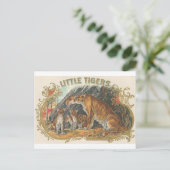 Carte Postale Petits tigres vintages (Debout devant)