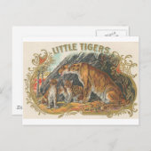 Carte Postale Petits tigres vintages (Devant / Derrière)