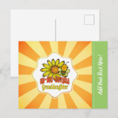 Carte Postale Petits tournesols et abeilles incroyables (Devant / Derrière)