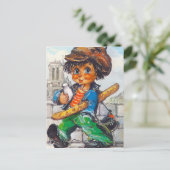 Carte Postale Petits Volbots devant Notre-Dame (Debout devant)