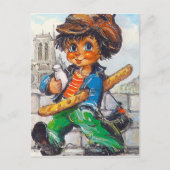 Carte Postale Petits Volbots devant Notre-Dame (Devant)