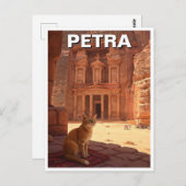 Carte Postale Petra Jordan Voyage en chat (Devant / Derrière)
