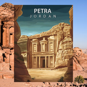 Carte Postale Pétra Jordanie Ancienne Ville de Rose Al-Khazneh