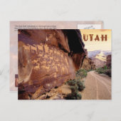 Carte Postale Petroglyph of the Great Hunt, Nine Mile Canyon, UT (Devant / Derrière)