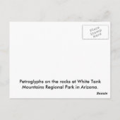 Carte Postale Petroglyphes (Dos)