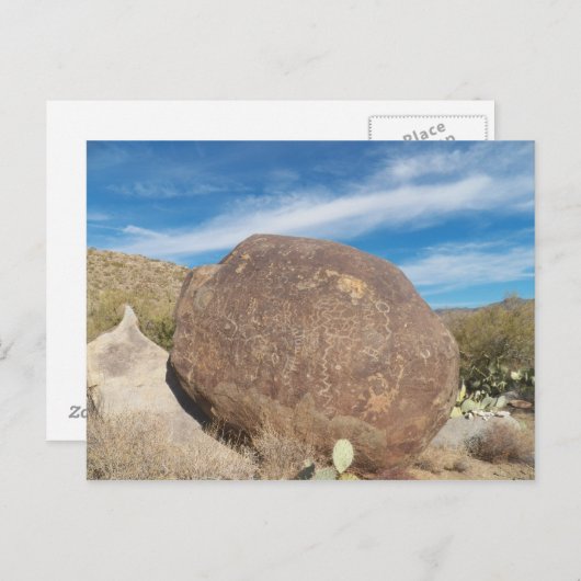 Carte Postale pétroglyphes (Devant / Derrière)