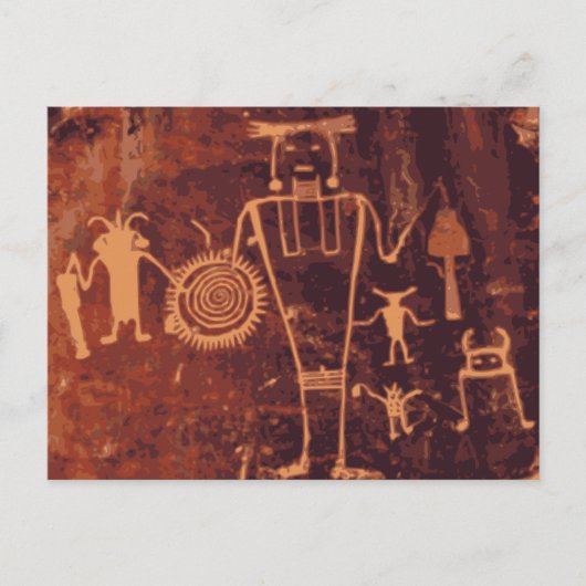 Carte Postale Petroglyphes, Monument National de Dinosaur, Color (Devant)