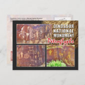 Carte Postale Petroglyphes, Monument National de Dinosaur, Utah (Devant / Derrière)