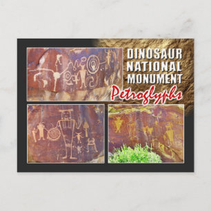 Carte Postale Petroglyphes, Monument National de Dinosaur, Utah