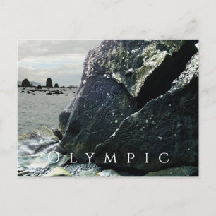 Carte Postale Petroglyphes, Parc National Olympique, Washington