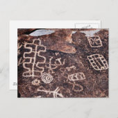 CARTE POSTALE PETROGLYPHS NEVADA DÉSERT AMÉRICAIN SUD-OUEST (Devant / Derrière)