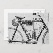 Carte Postale Petrolette Omega Motorcycle 1895 (Devant / Derrière)