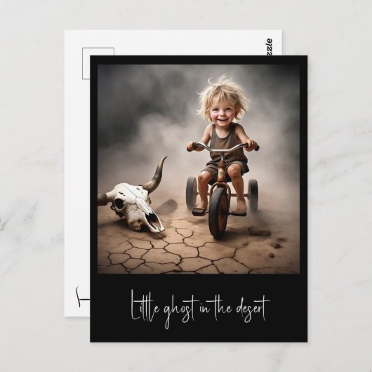 CARTE POSTALE " PEU DE GHOST DANS LE DÉSERT " (Devant / Derrière)