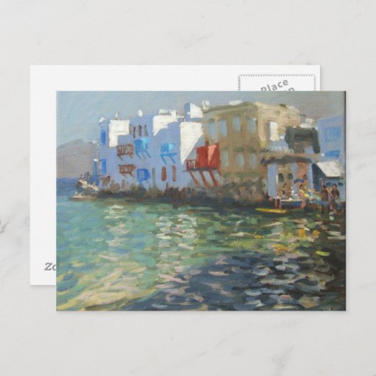 Carte Postale Peu de Venise Mykonos (Devant / Derrière)