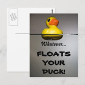 Carte Postale Peu importe... FLOTTE TON CANARD ! (Devant / Derrière)