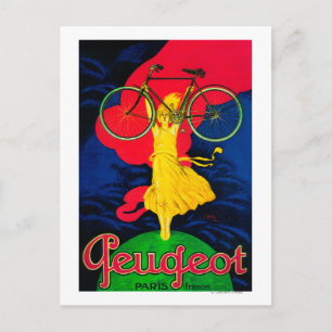 Carte Postale Peugeot Bicyclette Poster Vintage Europe