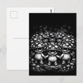 Carte Postale Peuple Champignon • Créatures de la forêt par Bur (Devant / Derrière)