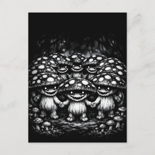 Carte Postale Peuple Champignon •  Créatures de la forêt par Bur