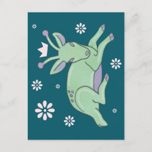 Carte Postale Peuple de cerfs extraterrestres Art folklorique