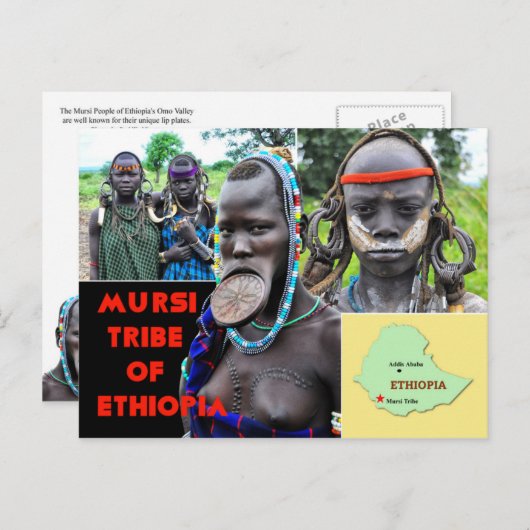 Carte Postale Peuple de Mursi (Devant / Derrière)