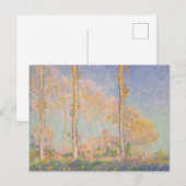 Carte Postale Peupliers, paysage impressionniste, Claude Monet (Devant / Derrière)