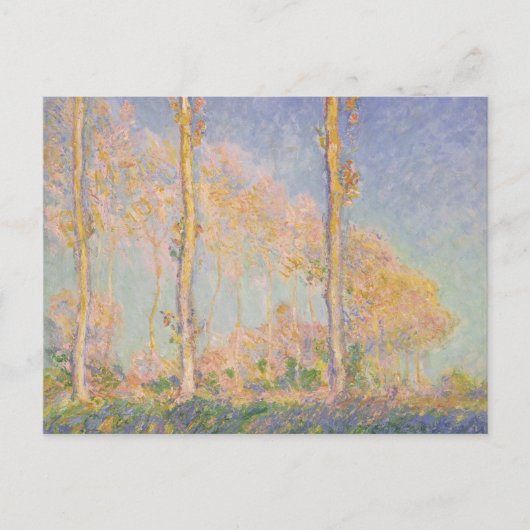 Carte Postale Peupliers, paysage impressionniste, Claude Monet (Devant)