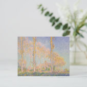 Carte Postale Peupliers, paysage impressionniste, Claude Monet (Debout devant)