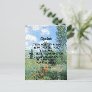 Carte Postale Peur Pas Bible Verse Nature Oeuvre d'art Cadeau ch