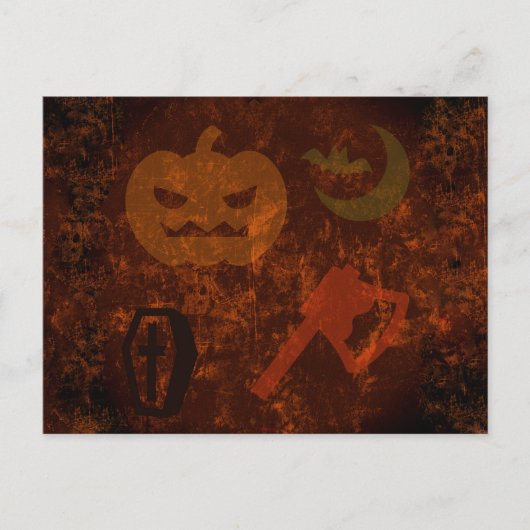 Carte Postale Peurs d'Halloween sur Eerie Arrière - plan (Devant)